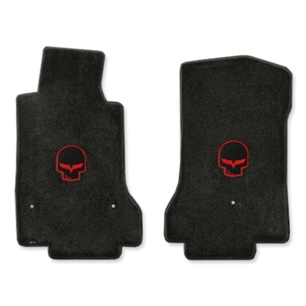 Corvette Floor Mats - Red Jake - C6 Late 2005-2007.5 Front (Post Anchor)-SR1 Performance