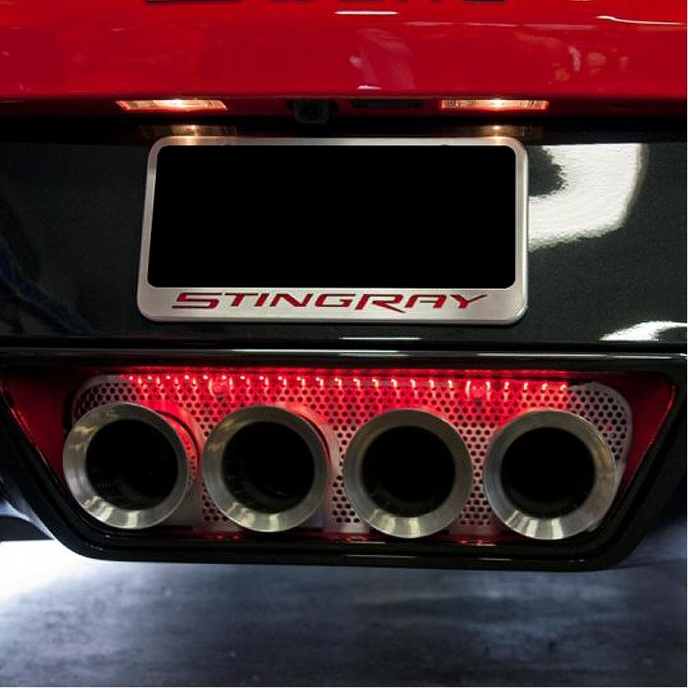 American Car Craft 052032-RD Red Carbon Fiber Rear Tag Frame (Stingray)-SR1 Performance