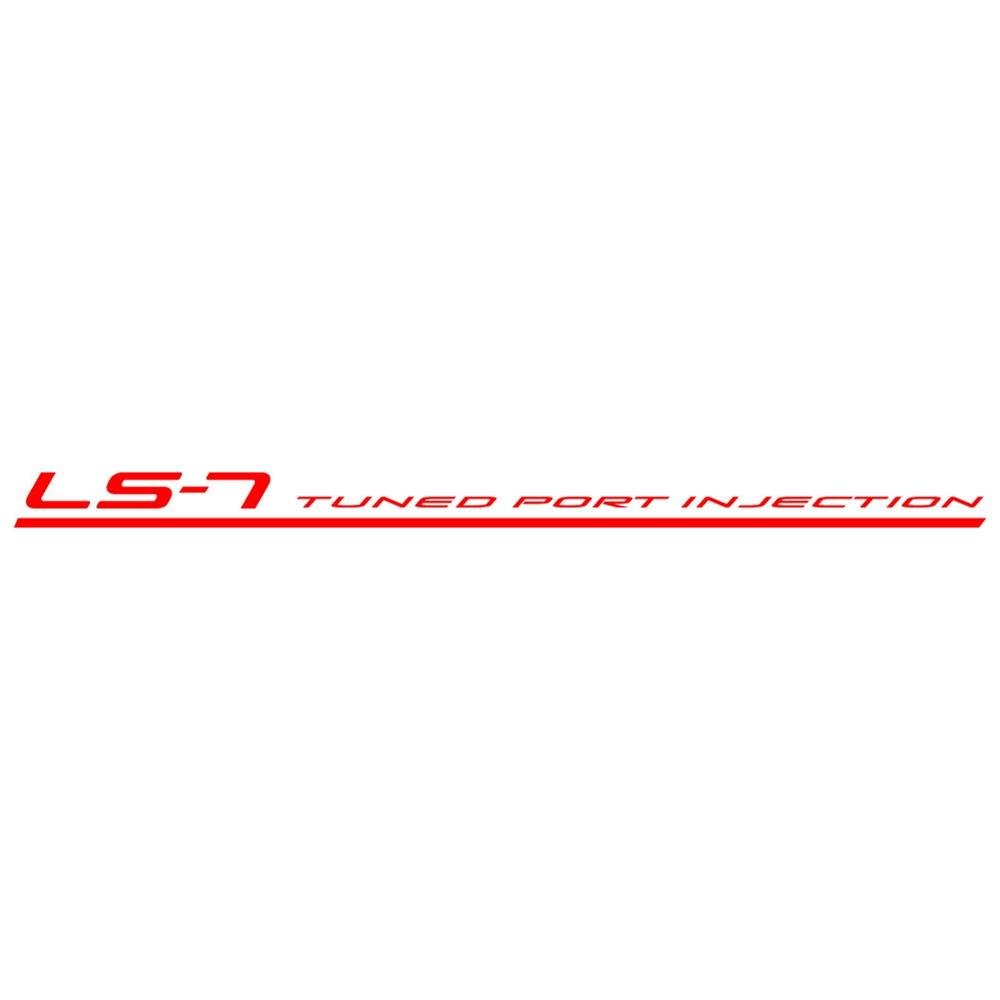 Corvette LS-7 Tuned Port Injection Decal - Red : 2006-2013 C6 Z06-SR1 Performance