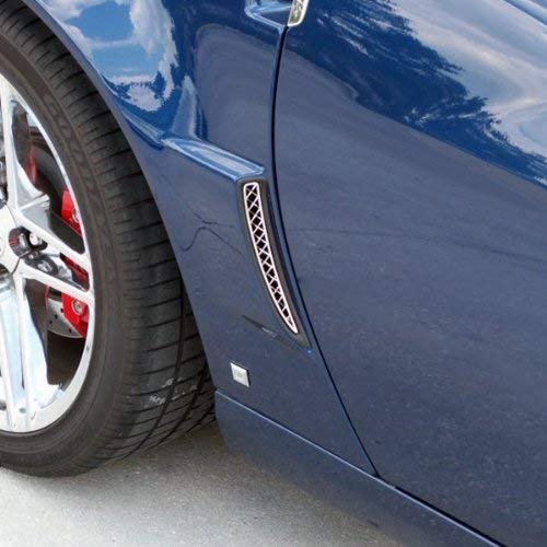 Corvette C6Z06/Grand Sport/ZR1 Laser Mesh Vent Grills Rr Side 2 Pc SS Pol-SR1 Performance