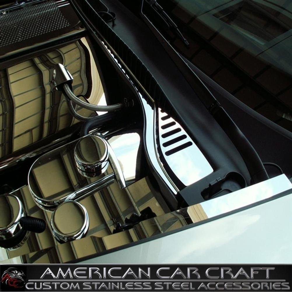 Corvette Wiper Cowl Cover - Polished Stainless Steel : 2005-2007 C6-SR1 Performance