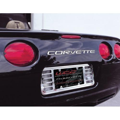 C5 Corvette License Plate Frame Billet Aluminum - Chrome-SR1 Performance