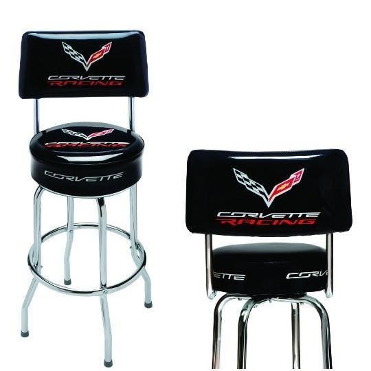 C7 Corvette Racing Counter/Pub Stool w/Back-SR1 Performance