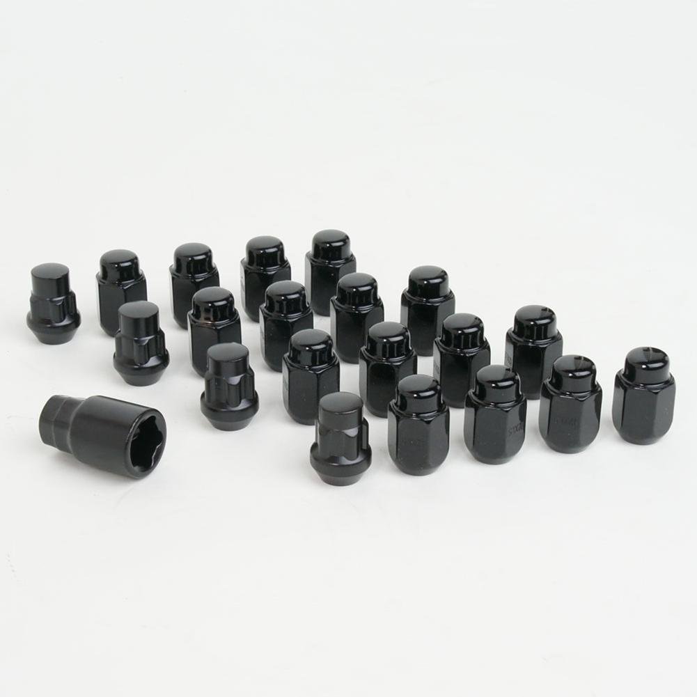 Black Acorn Lug Nuts & Wheel Locks Kit-SR1 Performance