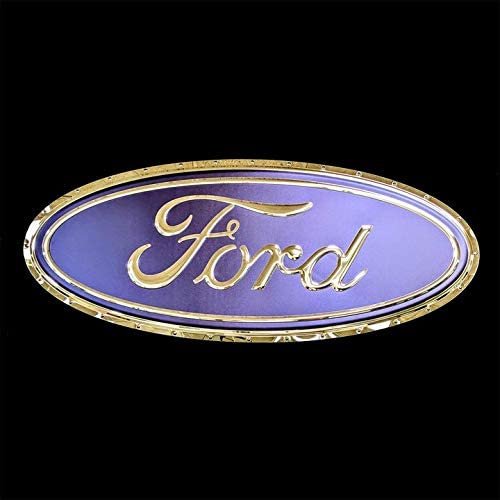 Ford Oval Logo Stainless Steel Wall Hanging Sign - Blue/Chrome-SR1 Performance