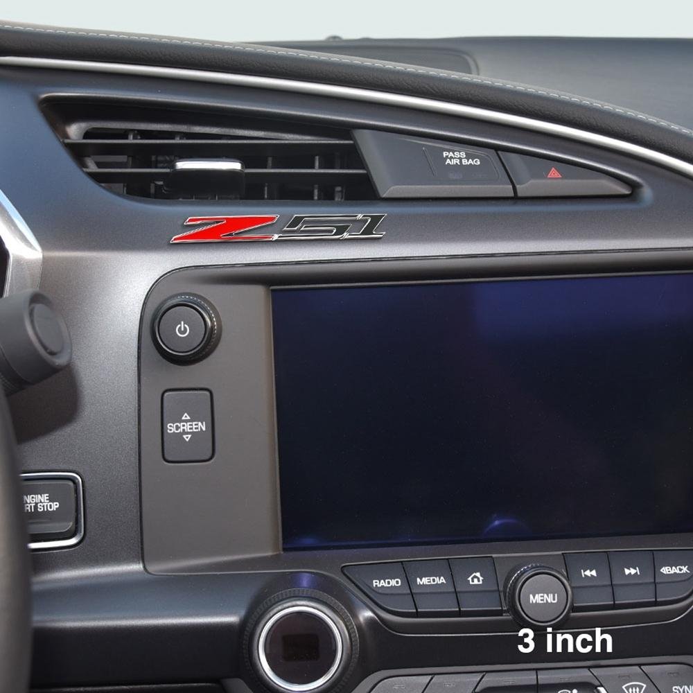 C6, C7 Corvette Z51 Billet Aluminum Chrome Plated Badge/Emblem-SR1 Performance