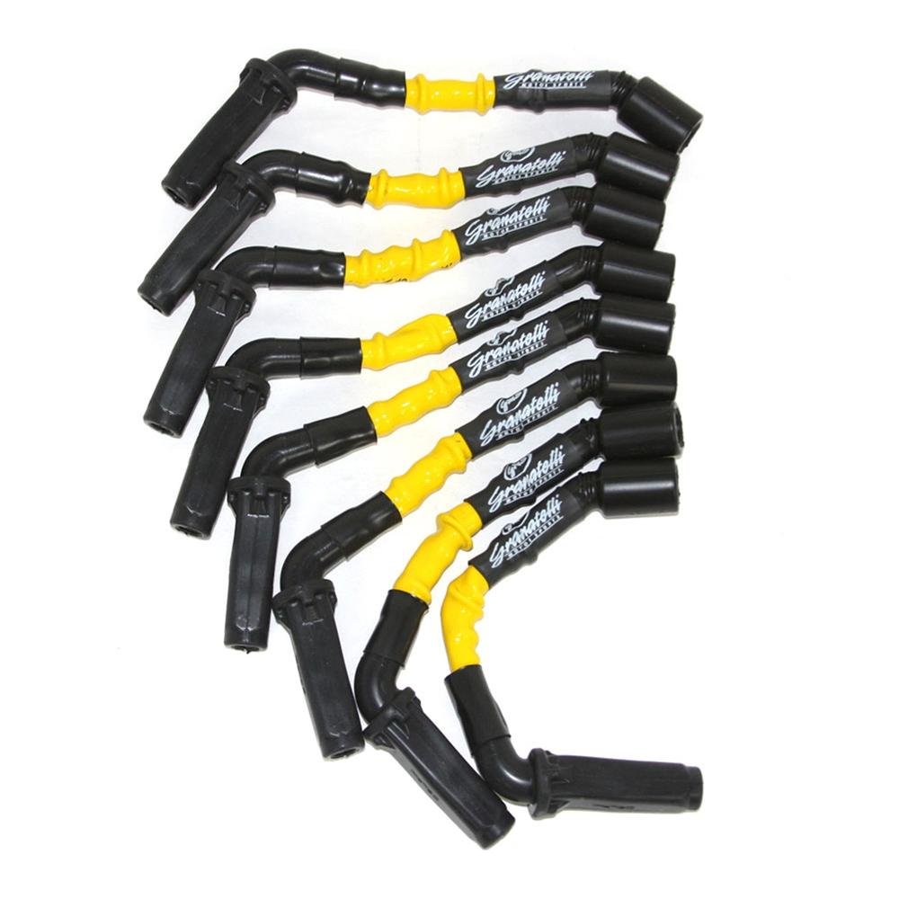 Corvette Spark Plug Wires (Set) - Granatelli Motorsports 8mm Yellow: C6 2005-2013 LS2/LS7/LS3-SR1 Performance