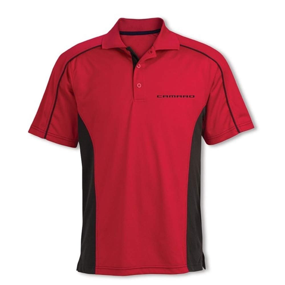 Camaro Performance Style Polo Shirt - Classic Red with Black-SR1 Performance