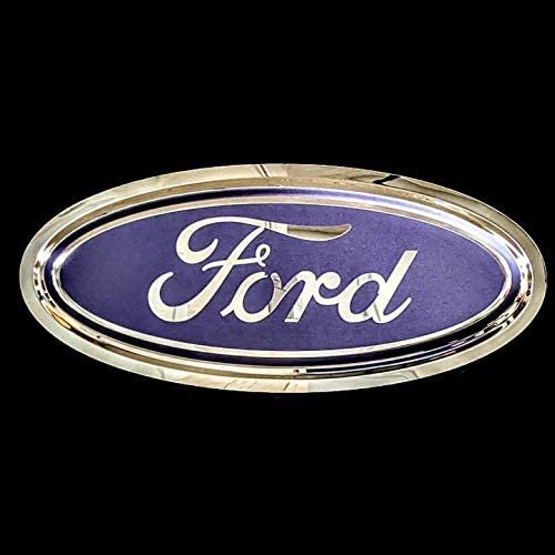 Ford Oval Logo Stainless Steel Wall Hanging Sign - Blue/Chrome-SR1 Performance