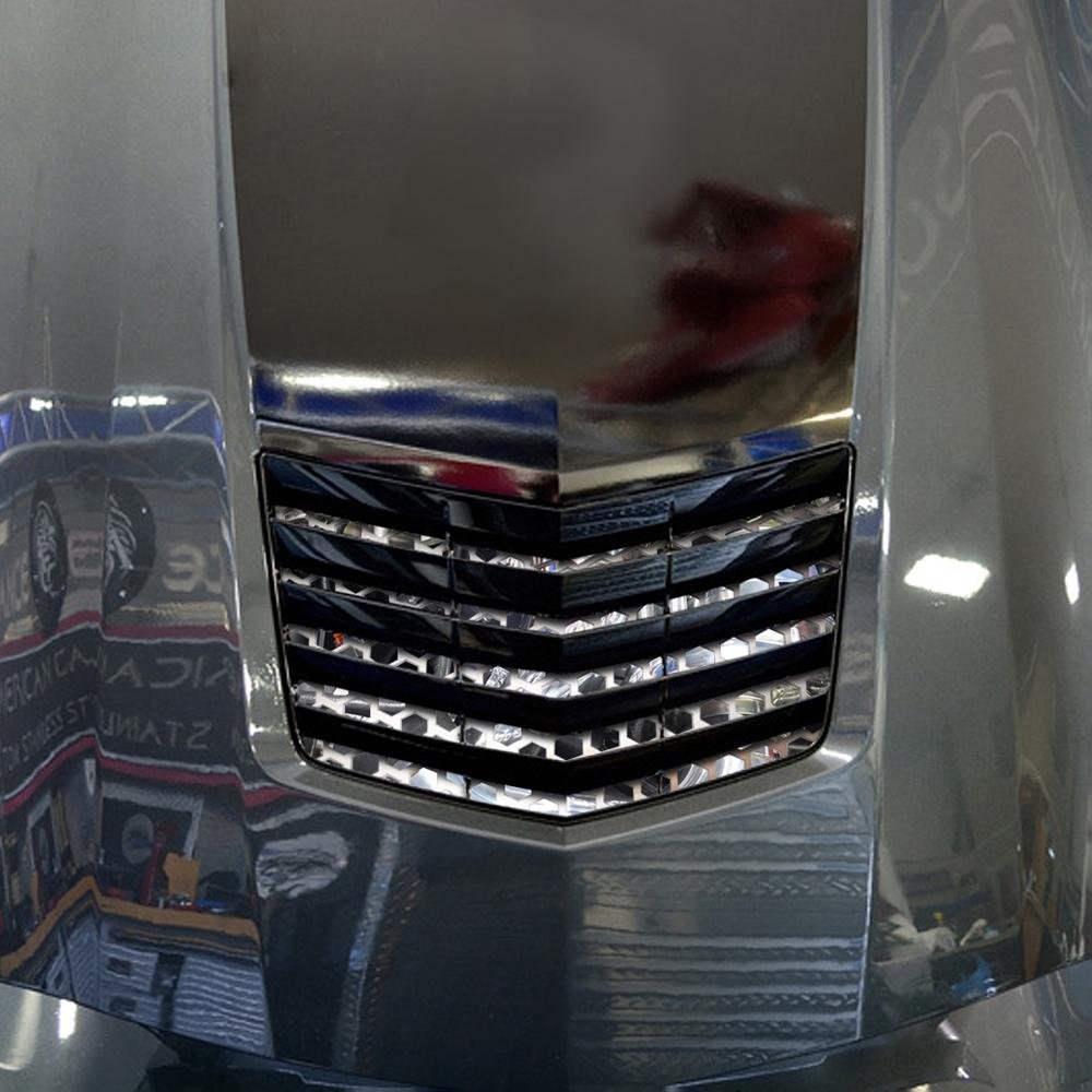 C7 Corvette Stingray Hood Vent Grille Polished - Matrix Series-SR1 Performance