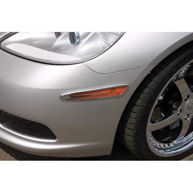 Corvette Side Marker Light Covers - Billet Chrome 4 Pc. (Set) : C6-SR1 Performance