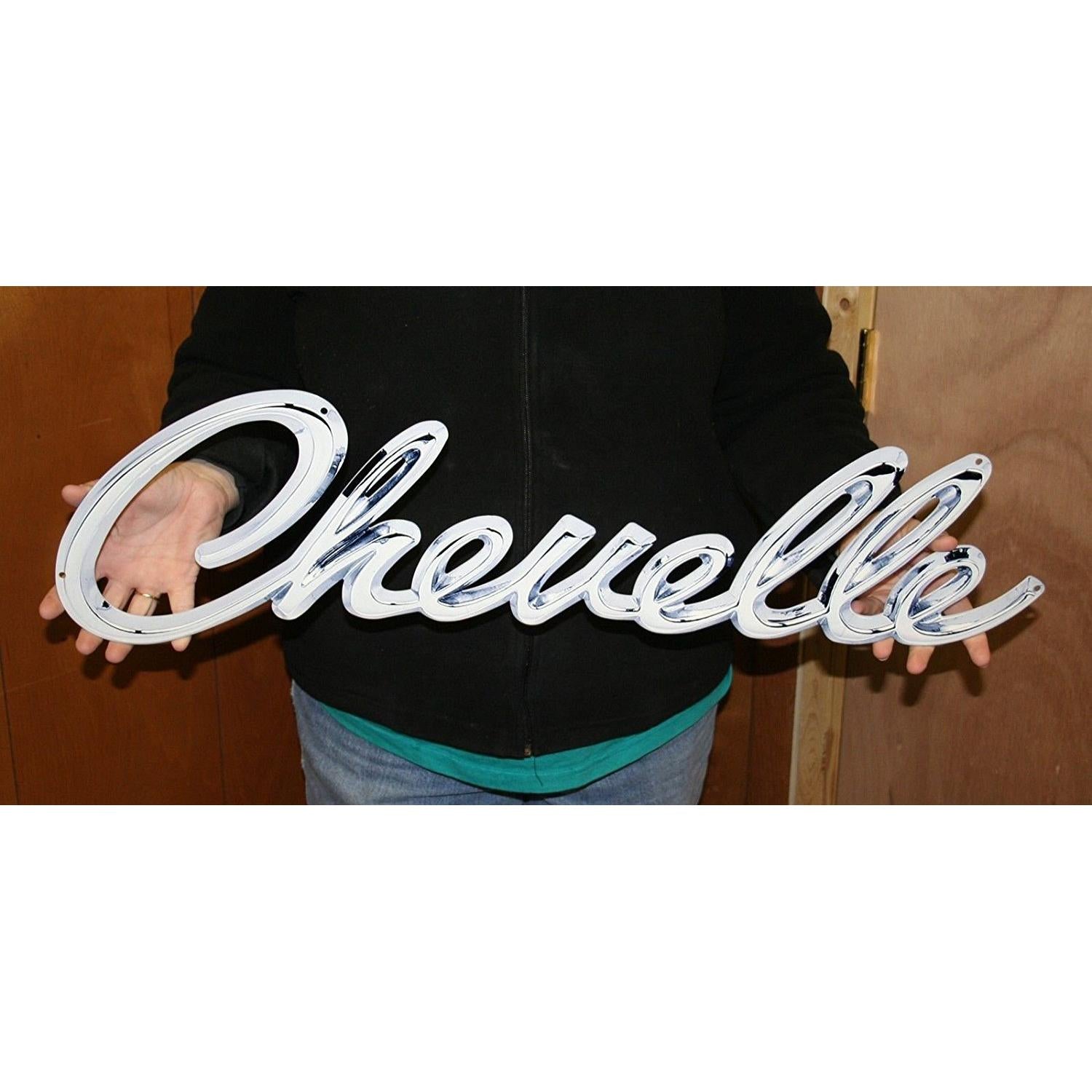 1968-1969 Chevrolet Chevelle Script Large Metal Sign - 30" x 8"-SR1 Performance