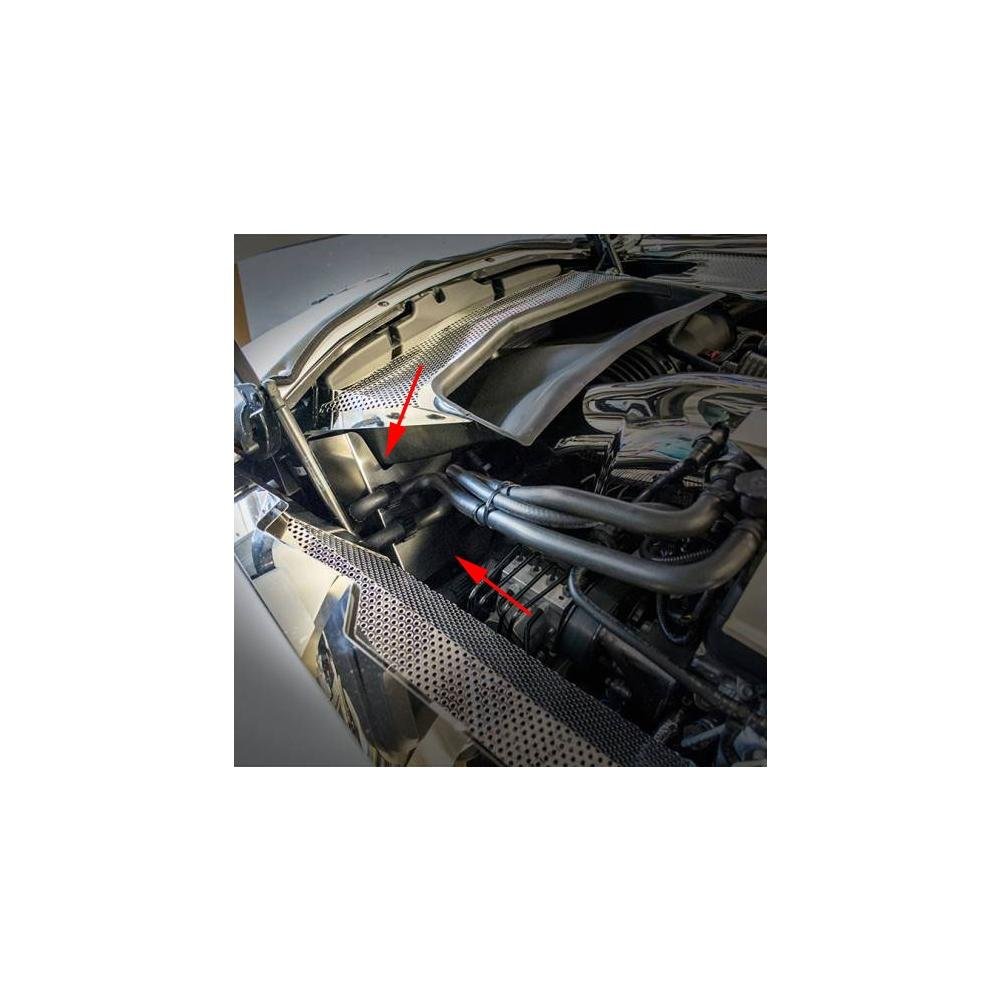C7 Corvette Fan Shroud Cover - Brushed : Stingray, Z51, Z06-SR1 Performance