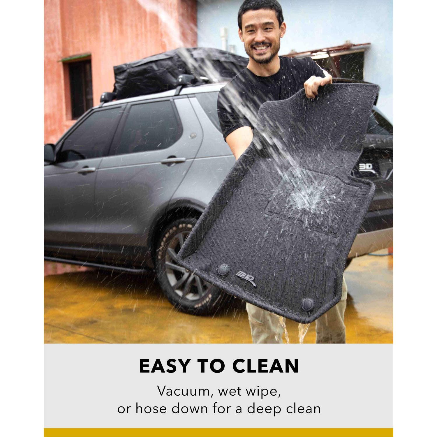 3D MAXpider All-Weather Floor Mats for Tesla Model Y 7-Seat 2021-2022 Custom Fit Floor Liners, Kagu Series (1st, 2nd & 3rd Row, Black)-SR1 Performance