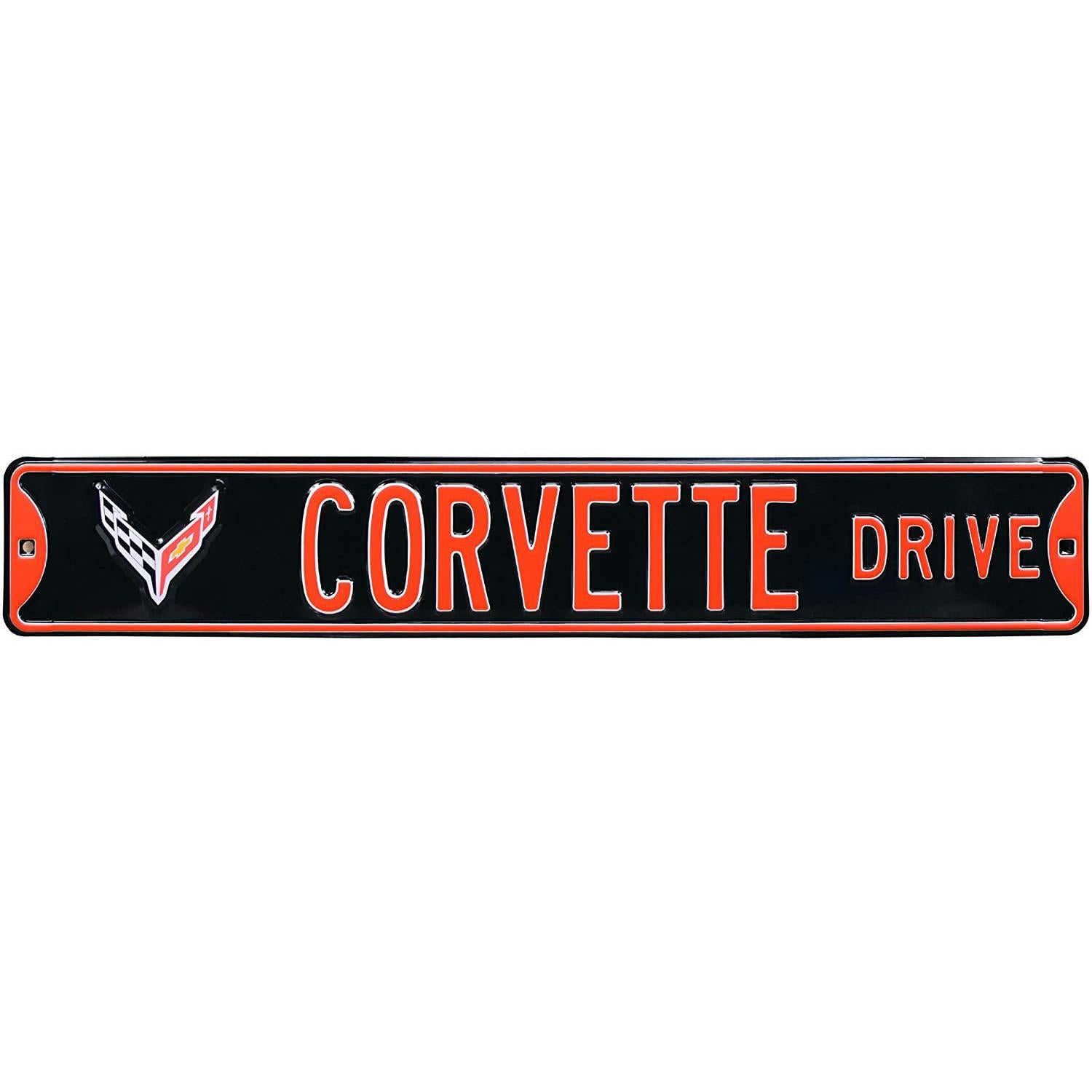 C8 Corvette Drive Metal Road Sign-SR1 Performance
