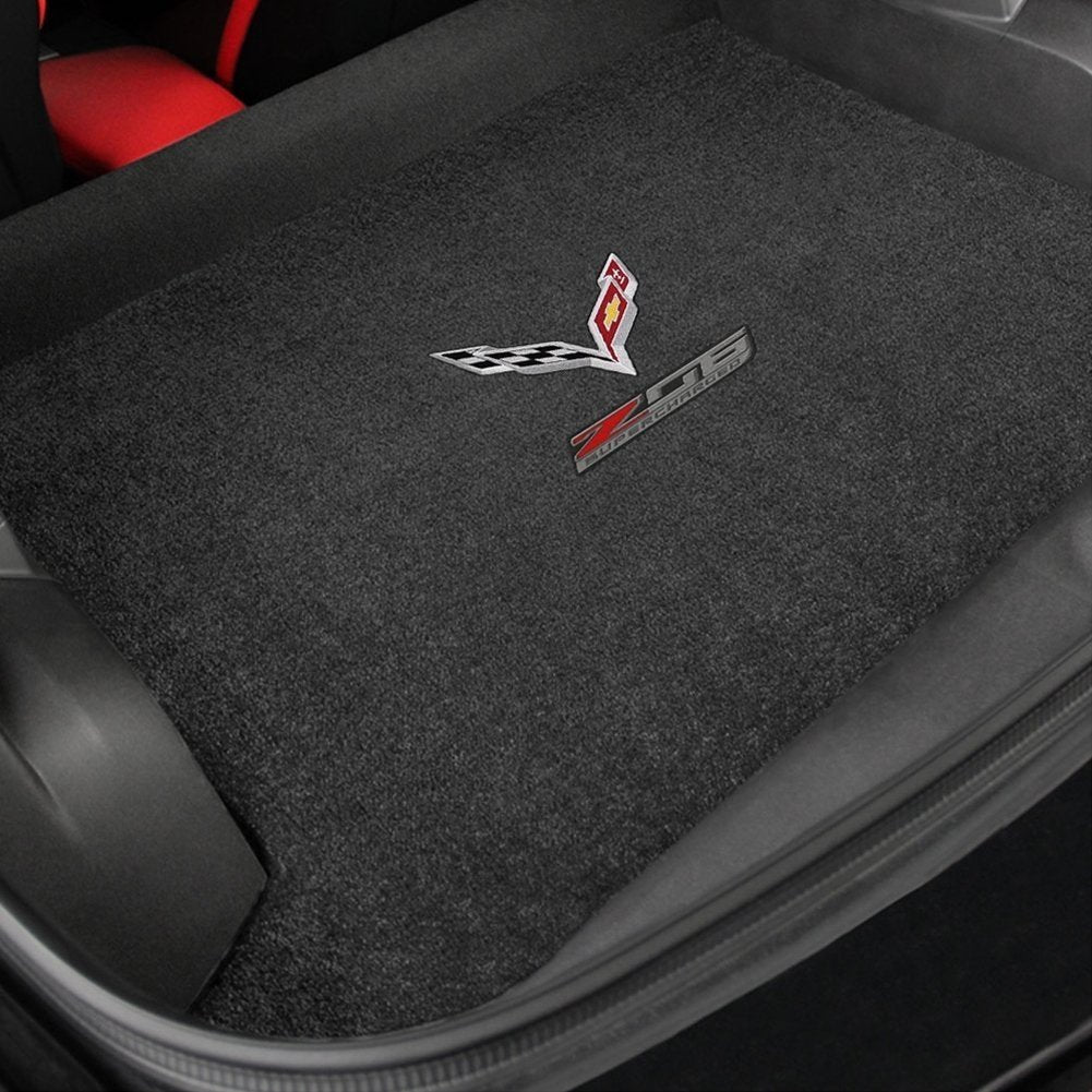 C7 Corvette Z06 w/ Crossed Flags Coupe Cargo Mats - Lloyds Mats: Z06: Z06, Dark Gray-SR1 Performance