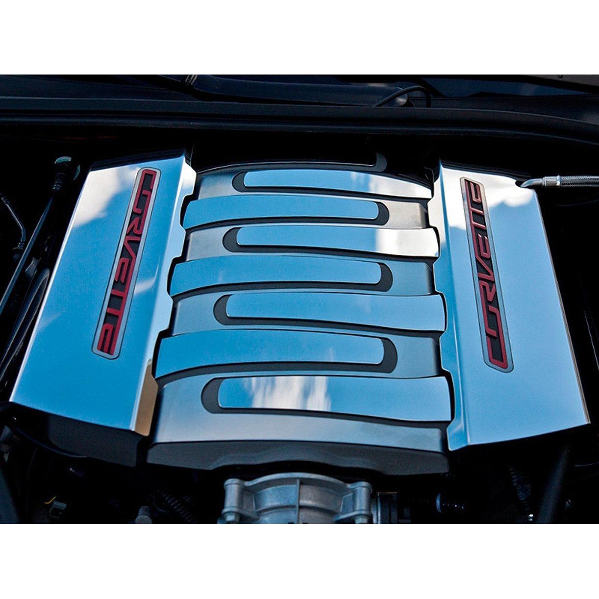2014-2017 C7/Z51 Corvette Stingray - 2pc Fuel Rail Covers Factory Overlay With Polished/Brushed Trim-SR1 Performance