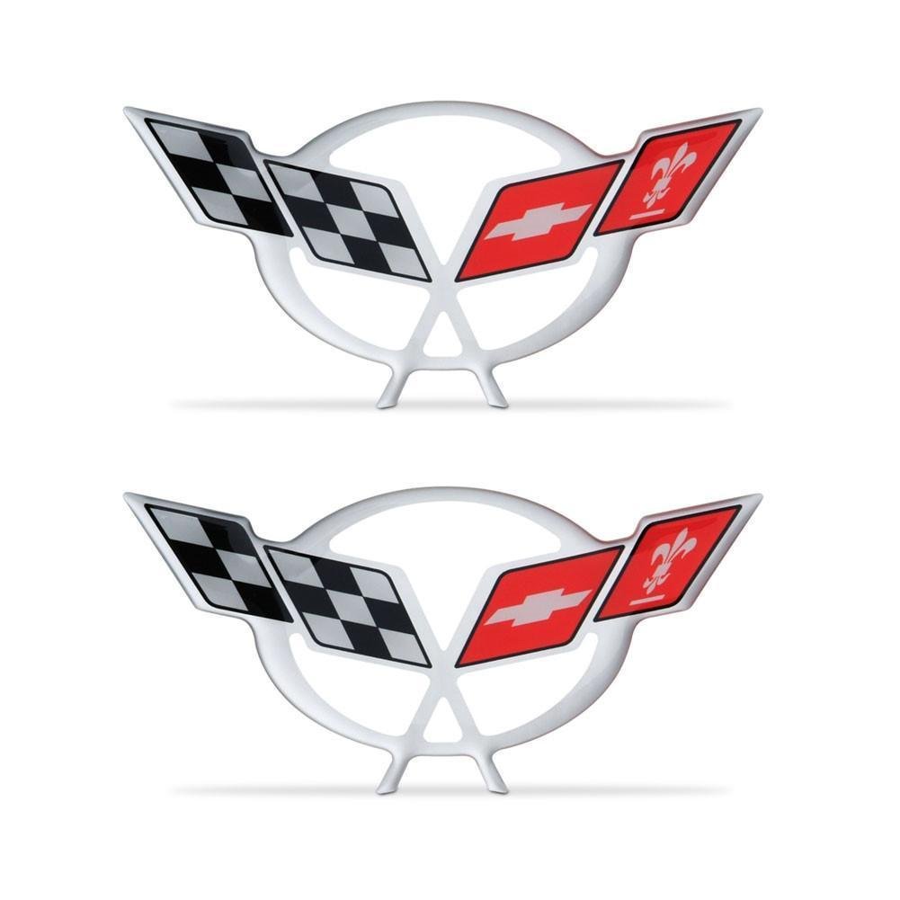 Corvette Domed Decal 2.375" x 1.17” : 1997-2004 C5 Logo-SR1 Performance