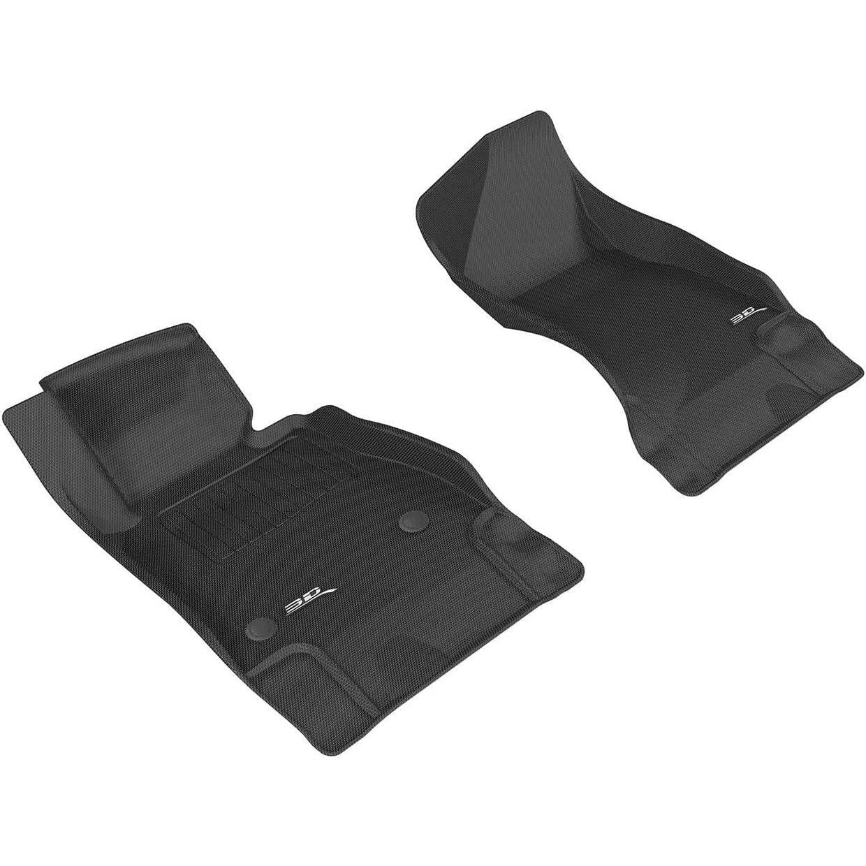 3D MAXpider Complete Set Custom Fit All-Weather Floor Mat for Select Chevrolet Traverse Models - Kagu Rubber-SR1 Performance