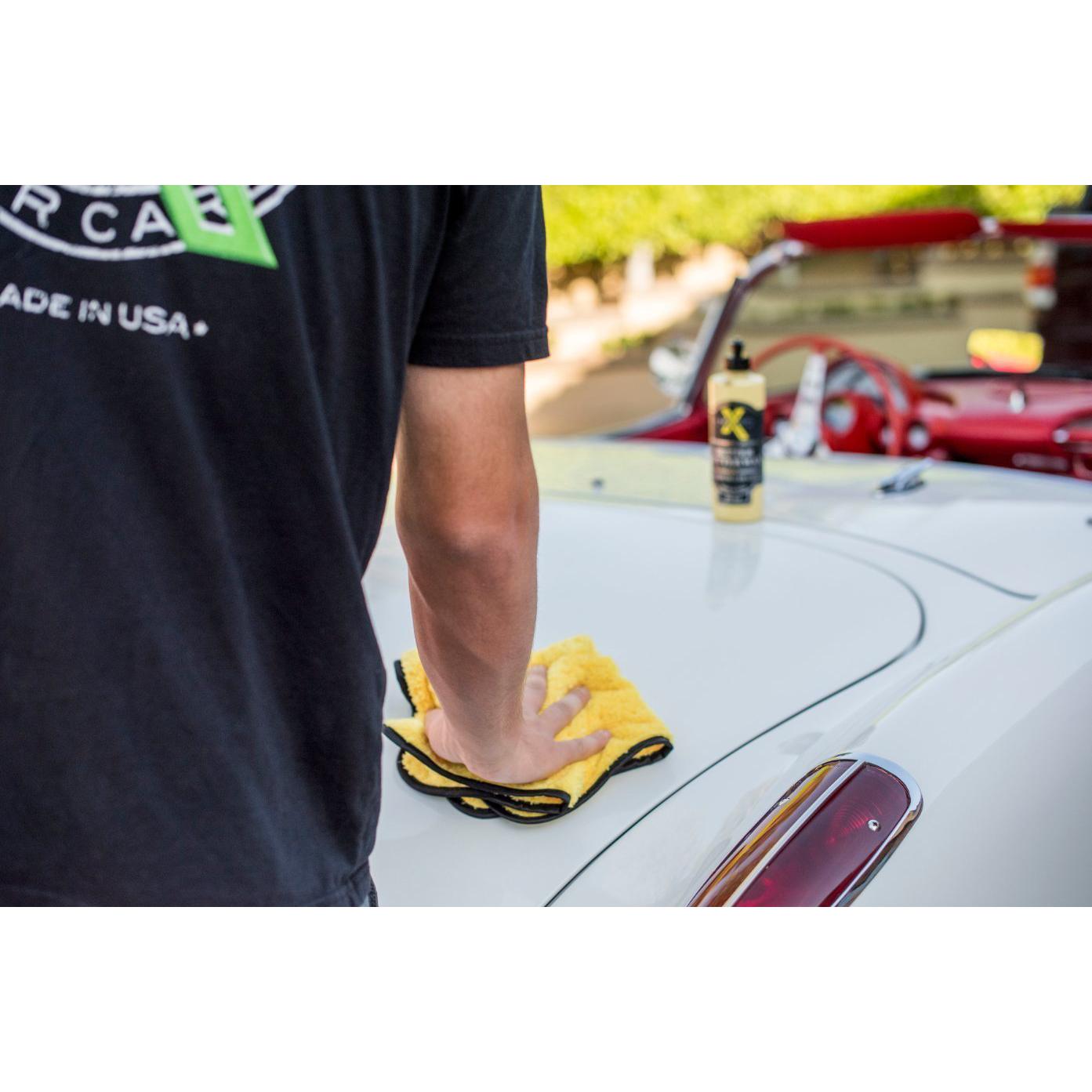 Liquid X Yellow Xtreme Plush Waffle Weave Microfiber Detailing Towel - 16" x 16"-SR1 Performance