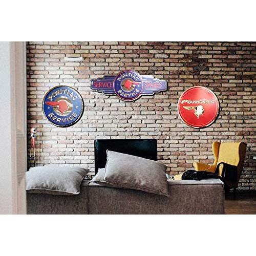 Pontiac Service/Spares Stainless Steel Wall Hanging Sign - 16" x 35"-SR1 Performance