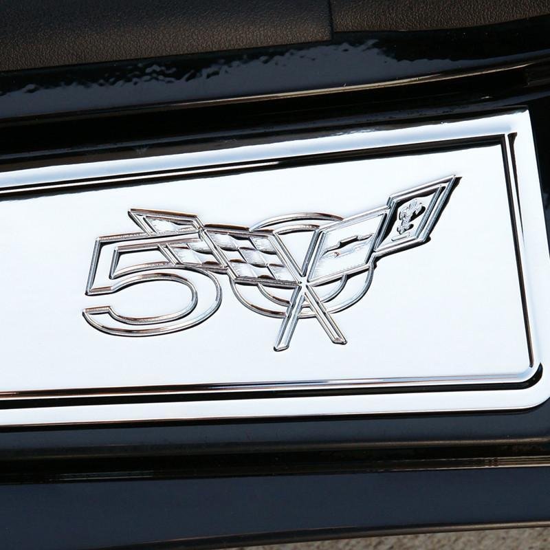 Corvette Door Sill Plates - Billet Chrome with 50th Anniversary Logo : C5 & Z06-SR1 Performance