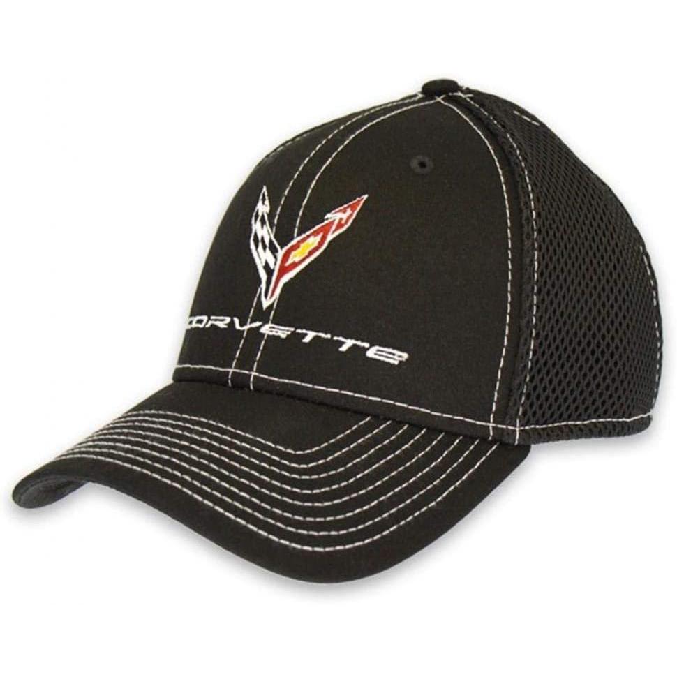 Corvette Next Generation New Era Stretch-Mesh Cap - Black/White-SR1 Performance