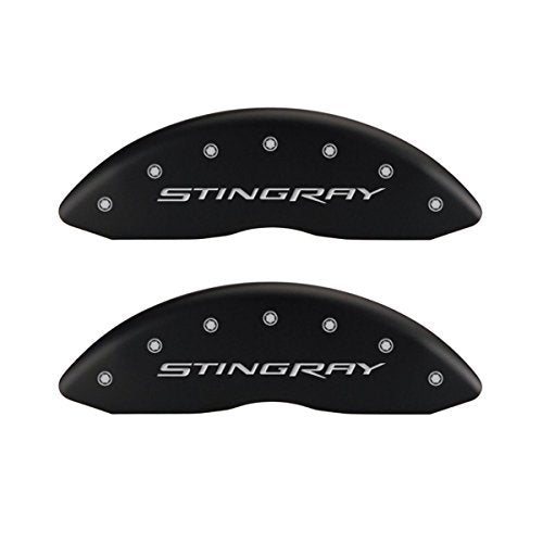 MGP 13009SSTYMB Caliper Covers-Matte Black, Front and Rear: Stingray-SR1 Performance