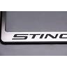 C7 Corvette Stingray License Plate Frame - Chrome w/Stainless Steel Overlay & Carbon Fiber Script-SR1 Performance