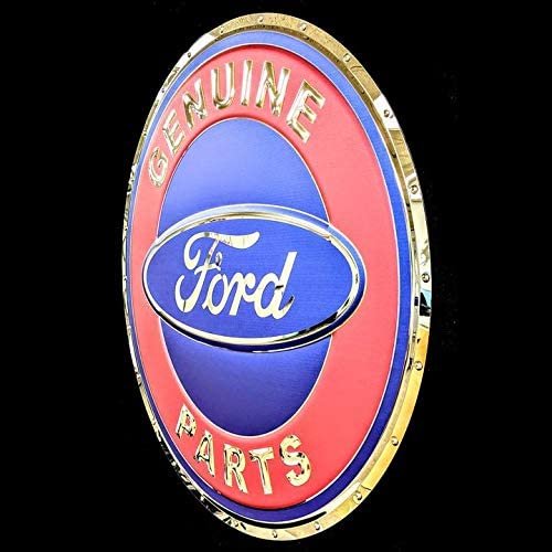 Genuine Ford Parts Stainless Steel Wall Hanging Sign - Blue/Red/Chrome : 22"-SR1 Performance