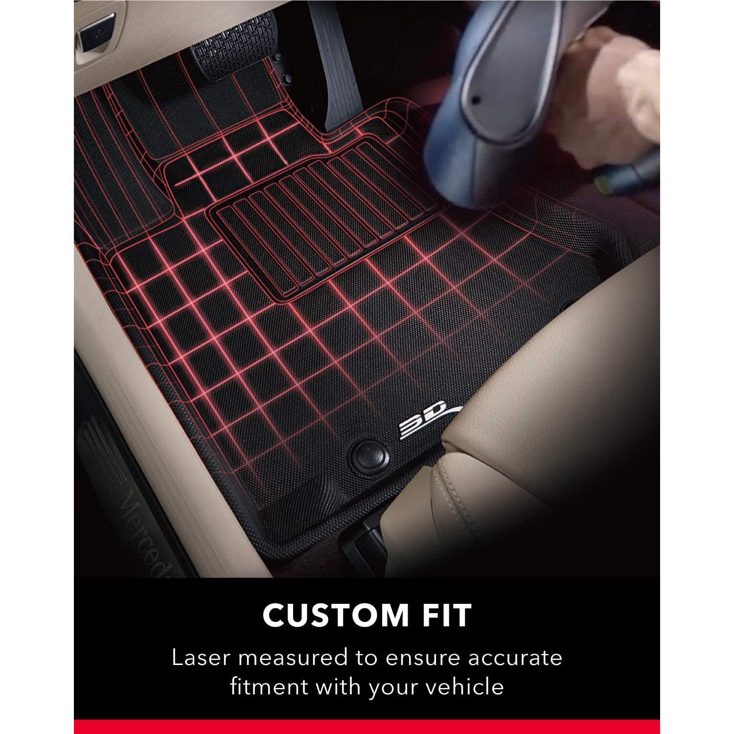 2020-2021 Tesla Model Y 3D MAXpider Custom Fit All-Weather Car Floor Mats Liners ELITECT Series Complete Set -Black-SR1 Performance
