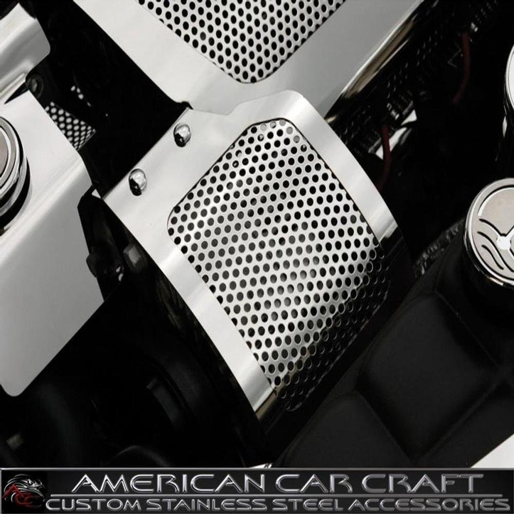 Corvette Alternator Cover - Perforated Stainless Steel : 2005-2013 C6 & Z06-SR1 Performance