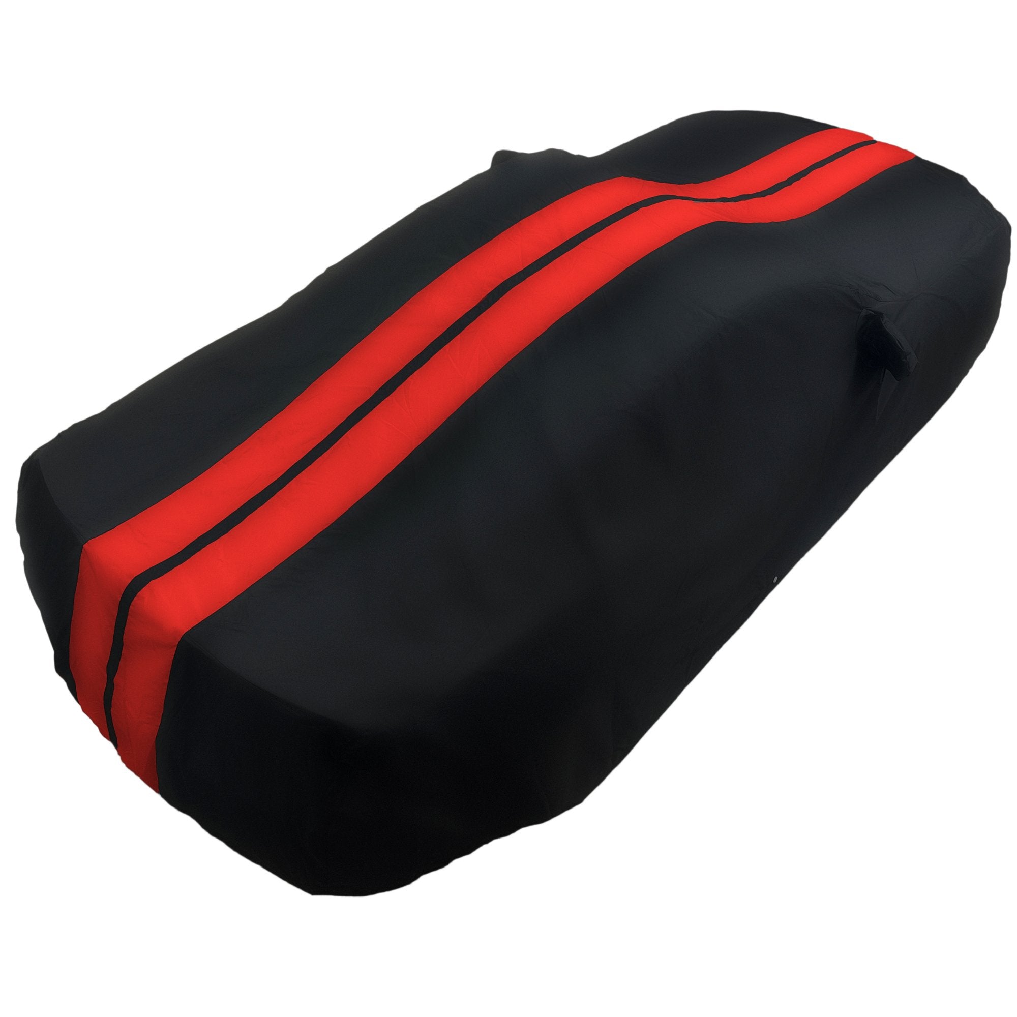 2005-2024 Ford Mustang Ultraguard Plus Car Cover - 300D Indoor/Outdoor Protection - Black with Red Stripes-SR1 Performance