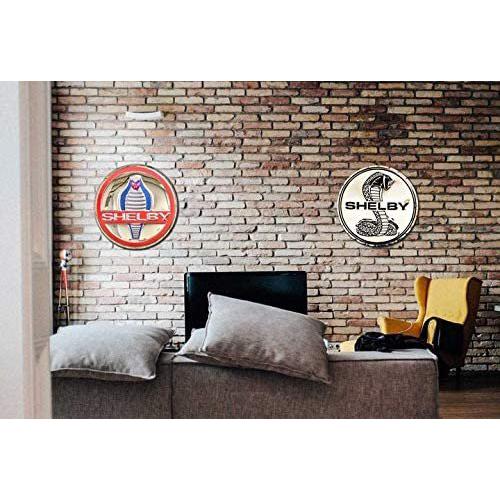 Classic Shelby Cobra Badge Stainless Steel Wall Hanging Sign - 22"-SR1 Performance