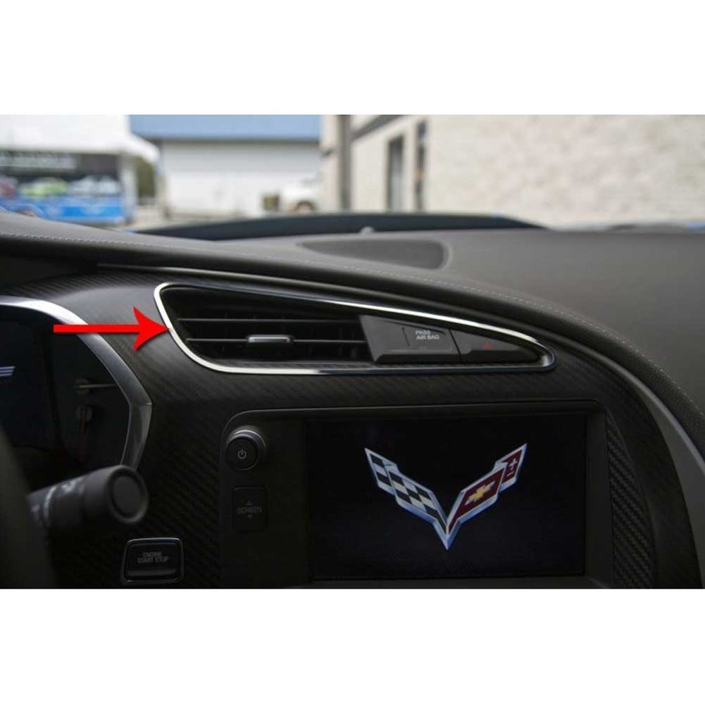 American Car Craft C7 Corvette Stingray Dash A/C Vent Trim 2Pc Polished-SR1 Performance