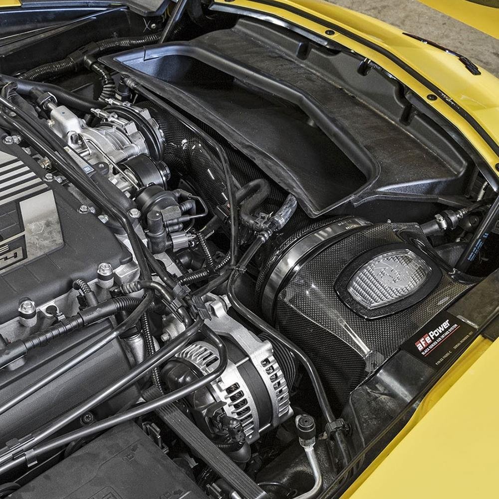 C7 Z06 Corvette Cold Air Intake System aFe Black Series Momentum Carbon Fiber-SR1 Performance