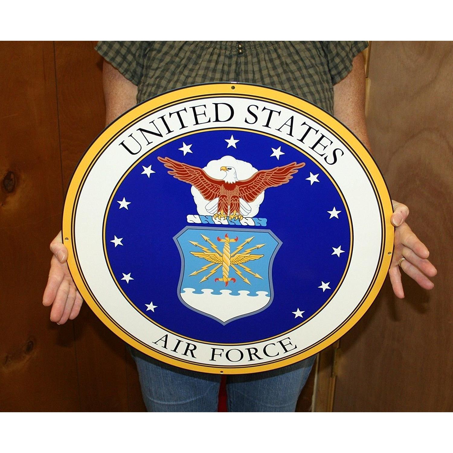 United States Air Force Seal Round Metal Sign - 19" x 19"-SR1 Performance