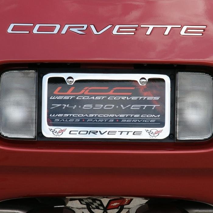 C5 Corvette Engraved License Plate Frame - Chrome-SR1 Performance