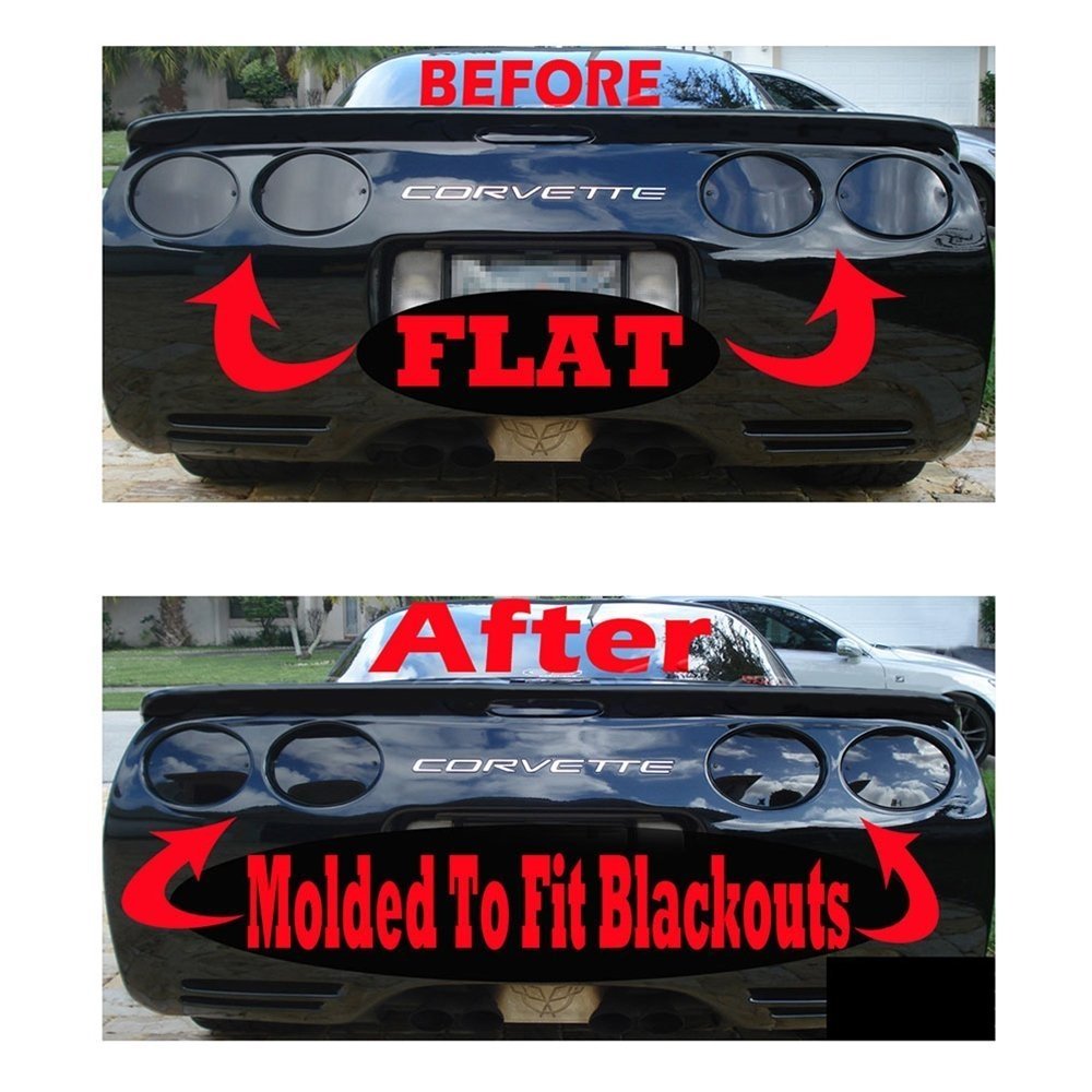 Corvette Rear Reverse, 3rd Brake, Taillight Acrylic Blackout Kit 7 Pc. : 1997-2004 C5 & Z06-SR1 Performance