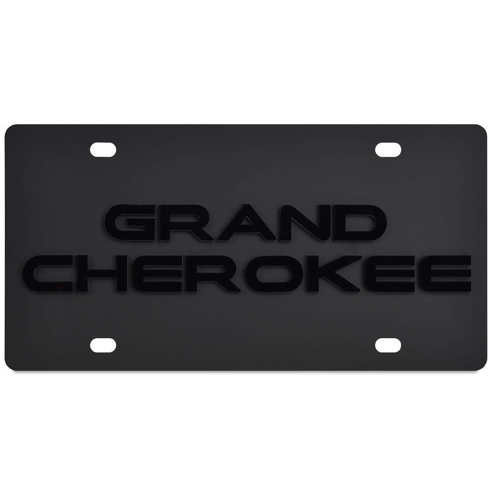 Jeep Grand Cherokee License Plate - Black Carbon Steel-SR1 Performance