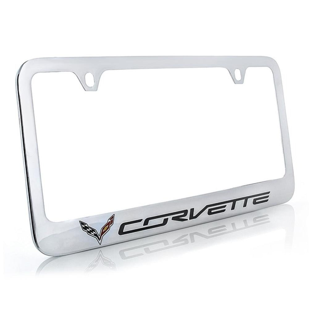 C7 Corvette Stingray License Plate Frame - Chrome-SR1 Performance