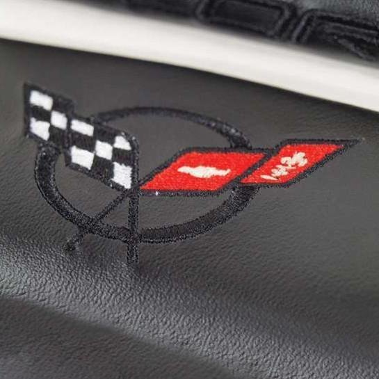 C5 Corvette Door Panel Armrest Cushions w/C5 Logo & Corvette Script: 1997-2004 C5-SR1 Performance