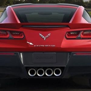 C7 Corvette Chrome Rear Trunk Bumper Emblem-SR1 Performance