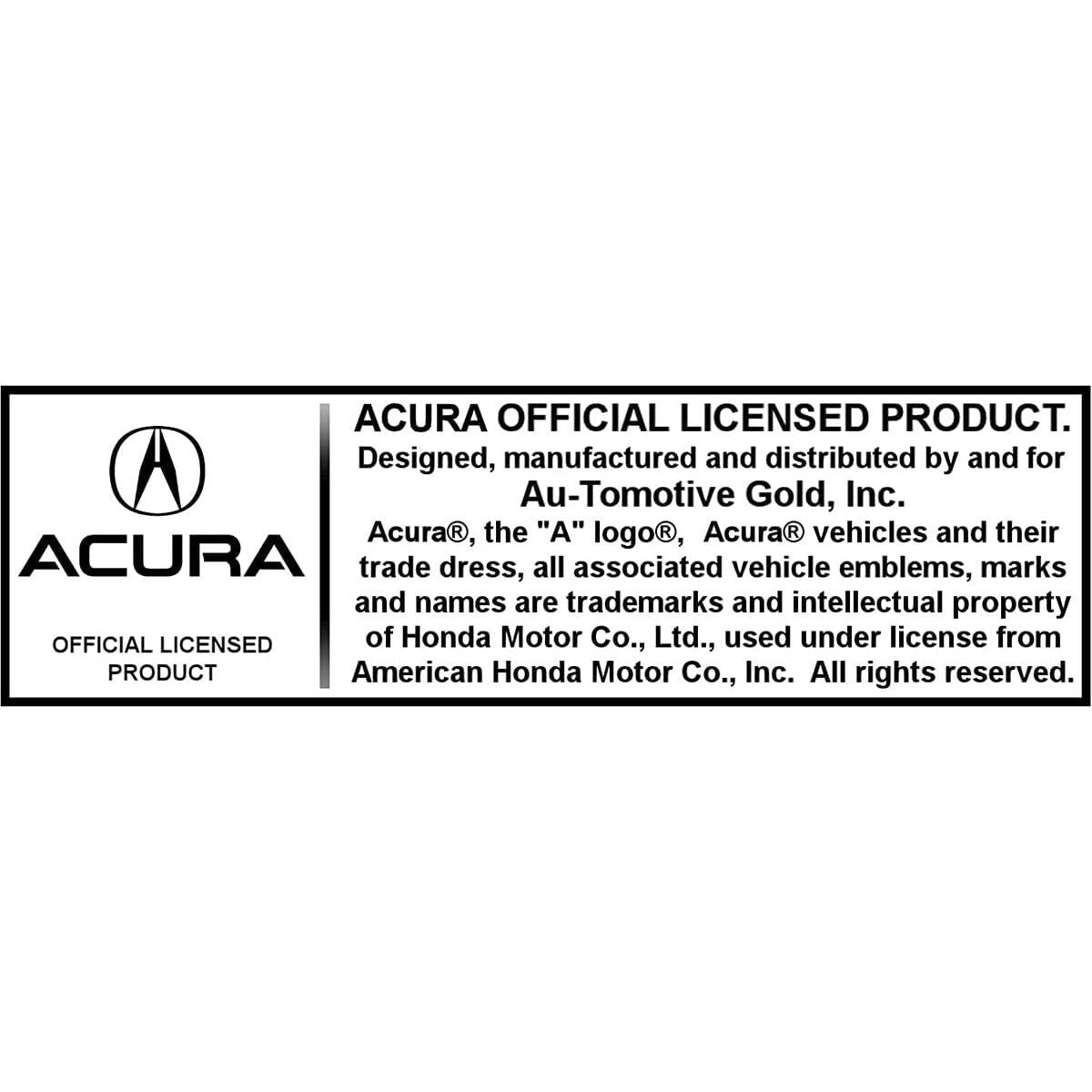 Acura License Plate - Chrome Logo on Black Plate-SR1 Performance