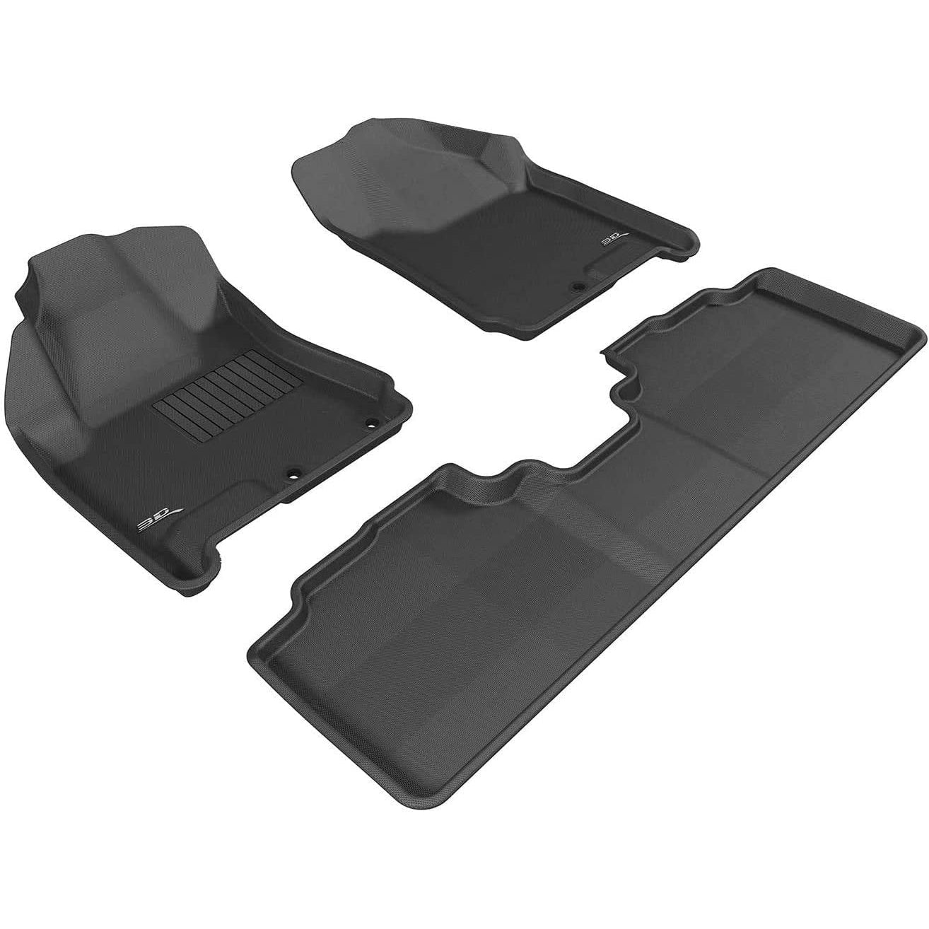 3D MAXpider Complete Set Custom Fit All-Weather Floor Mat for Select Cadillac SRX Models - Kagu Rubber (Gray)-SR1 Performance