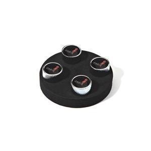 Corvette Valve Stem Cap - Black - 4 Pieces C7-SR1 Performance