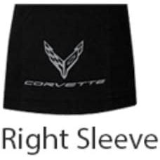 C8 Corvette Vertical Gesture Logo T-Shirt - Black-SR1 Performance