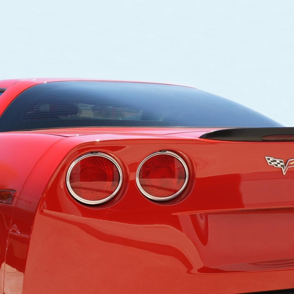 Corvette Rear Taillight Bezels - Billet Chrome : 2005-2013 C6,Z06,ZR1,Grand Sport-SR1 Performance