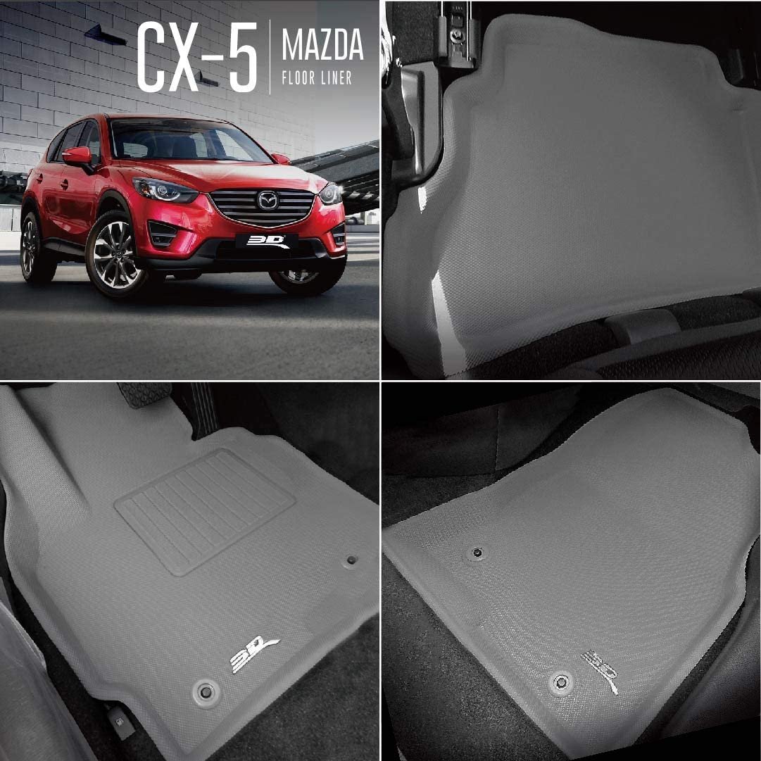 3D MAXpider Complete Set Custom Fit All-Weather Floor Mat for Select Mazda3 Models-SR1 Performance