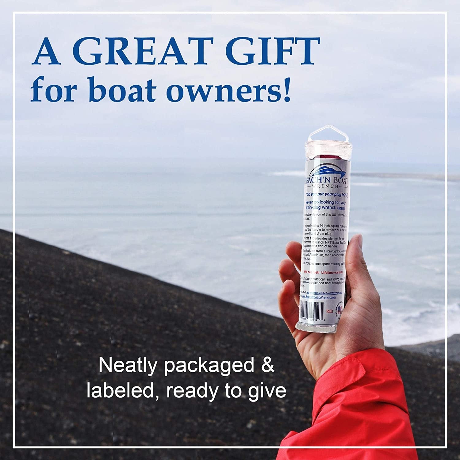 Elite Engineering USA Beach’N Boat Drain Plug Wrench for 1/2 inch NPT Plug, Includes Spare Brass Plug-SR1 Performance